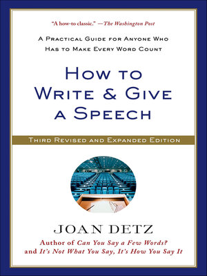 cover image of How to Write & Give a Speech